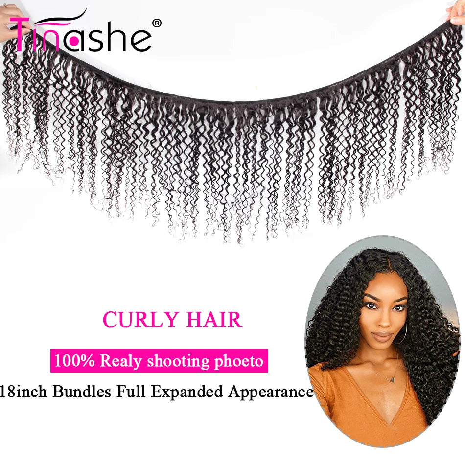 Tinashe Hair Bundles Curly Hair Extensions Remy Curly Human Hair Bundles 8-28 inch Can Buy 1/3/4 Brazilian Hair Weave Bundles